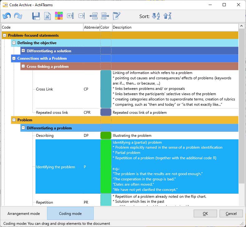 Mangold INTERACT software Kodiersystem Bildschirmfoto