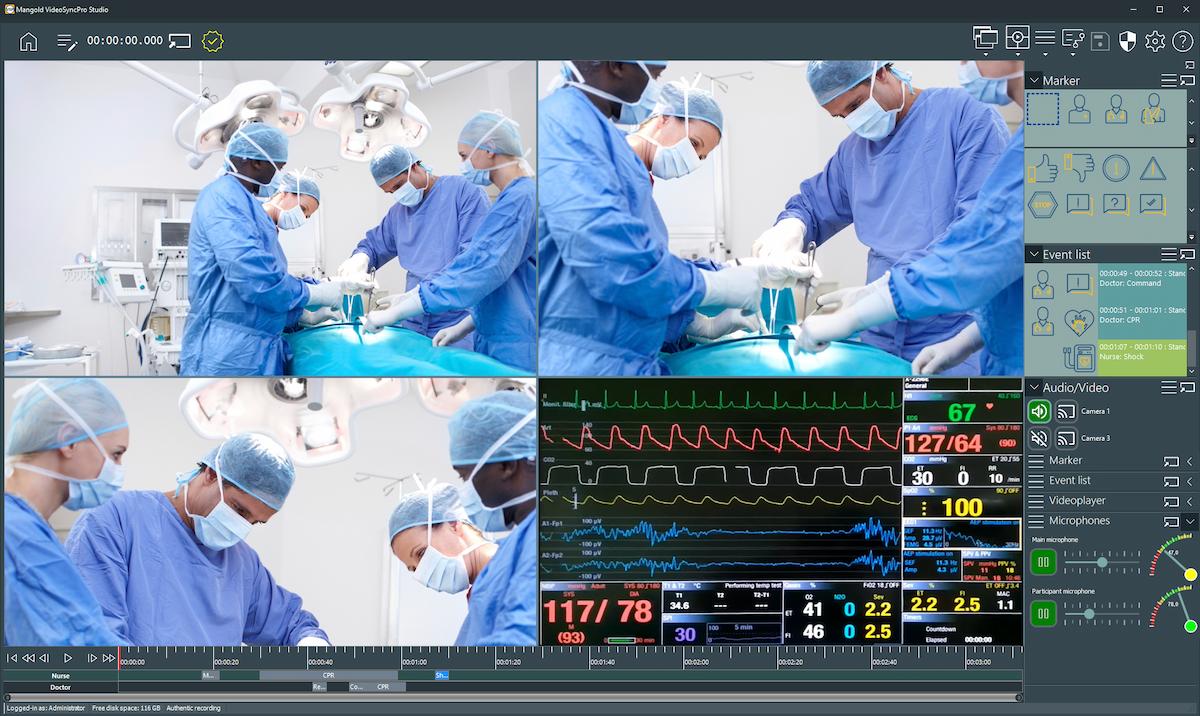 VideoSyncPro Studio in medizinischer simulation