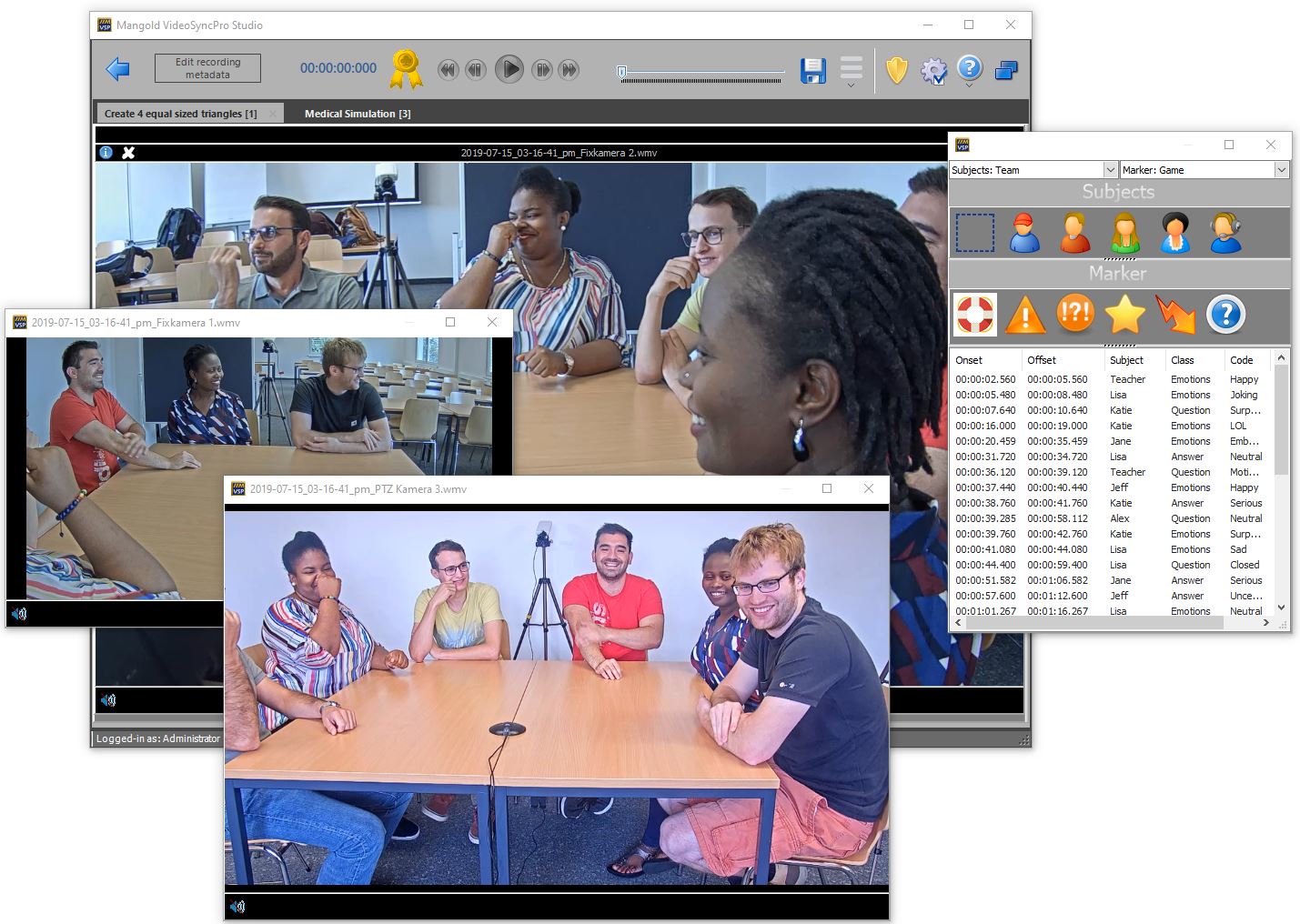 Mangold VideoSyncPro software in classroom observation