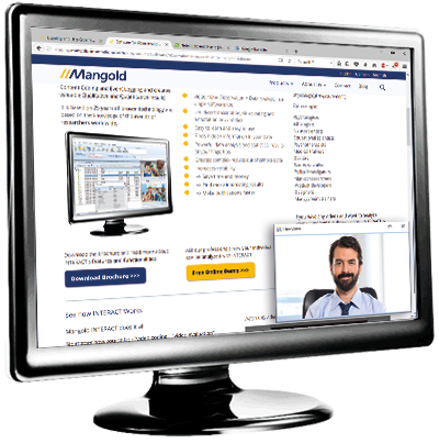 Computer-Bildschirm mit Mangold LogSquare Usability Software