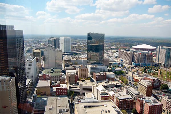 Aussicht aus dem Büro der Mangold International Niederlassung Atlanta, GA, USA