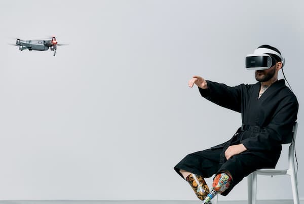 User Experience test, controlling a drone with virtual reality