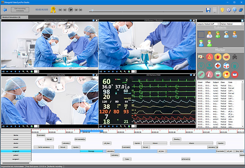 VideoSyncPro Studio in medical simulation