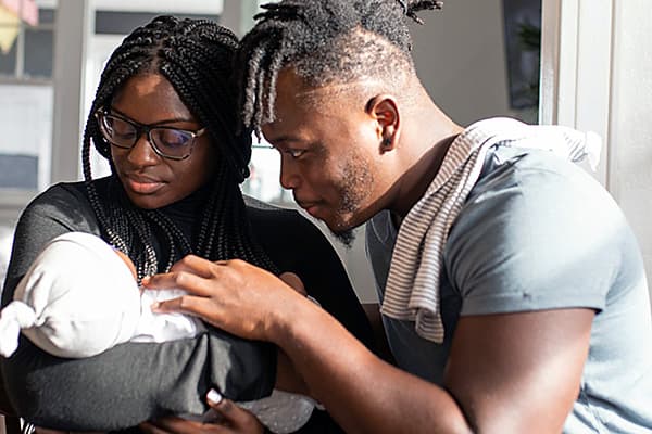 Familie mit Baby Familie mit Baby