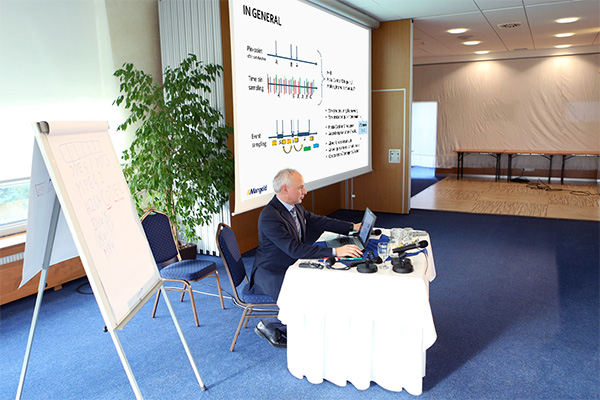 Pascal Mangold giving training in Bratislava