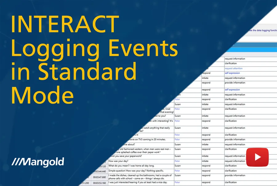 INTERACT Tutorial: Event Logging in Standard Mode