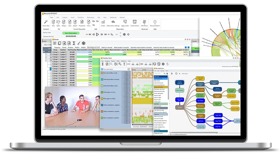 Mangold INTERACT video coding on a MacBook