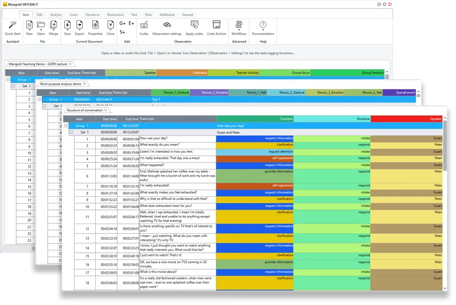 Learn how to easily merge different INTERACT data files to visualize all data at once and generate comparative statistics within a single table.