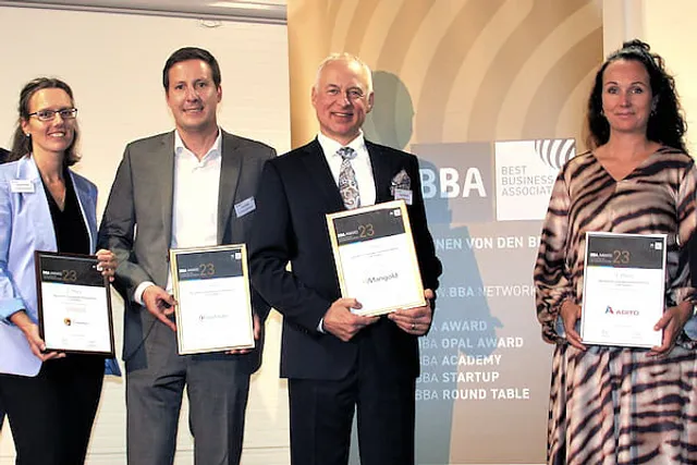 Mangold International winning the Best Business Award