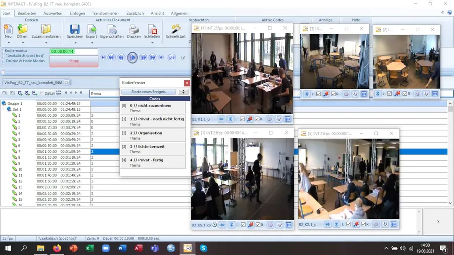 Mangold INTERACT playing five videos in observation mode