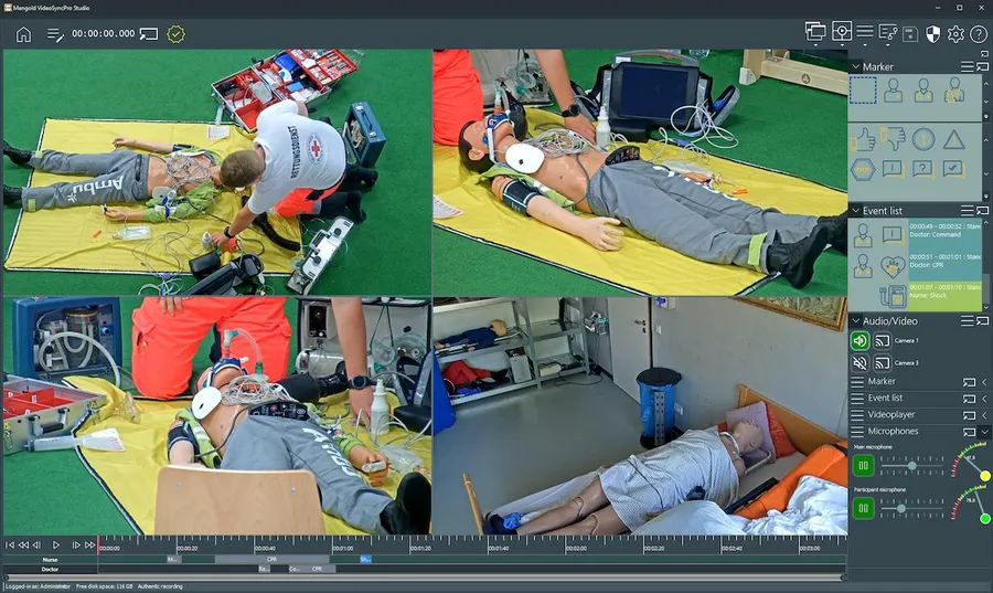 First responder simulation training in VideoSyncPro