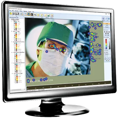 Mangold Vision monitor showing eye tracking interface
