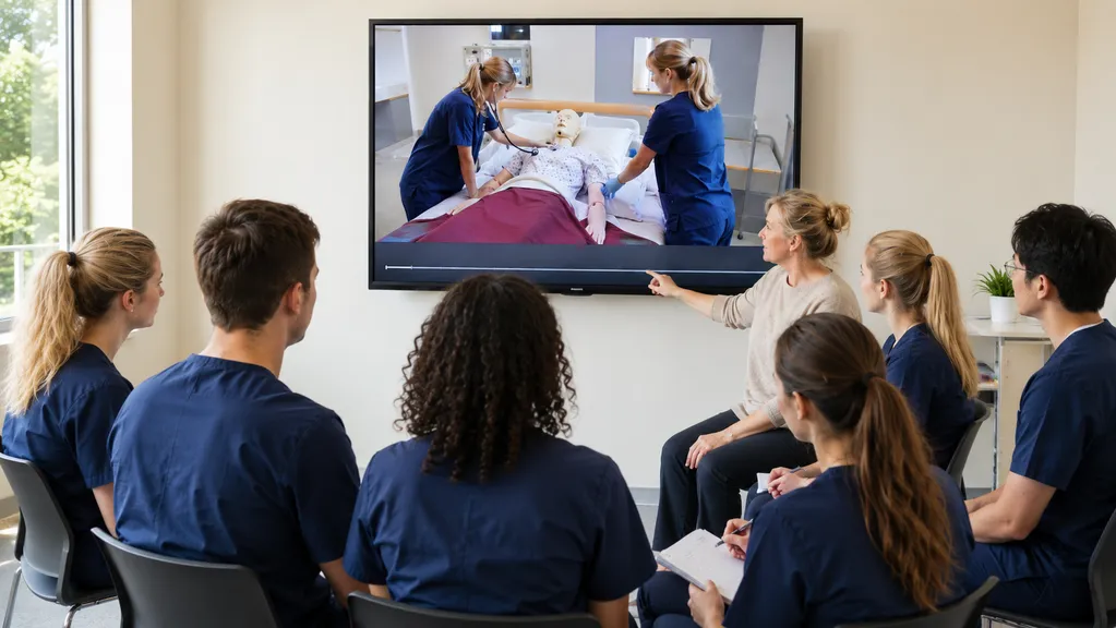 Video debriefing in a nursing class: marked key moments of a manikin simulation.