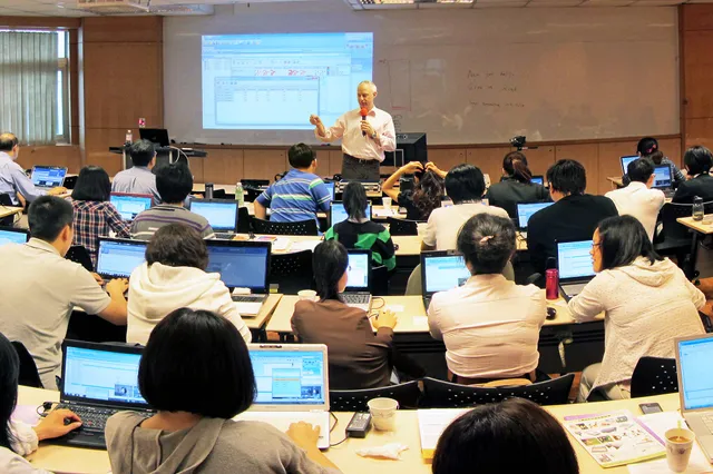 Pascal Mangold lecturing at a university seminar in Asia (2)