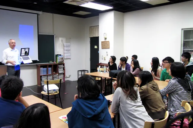 Pascal Mangold lecturing at a university seminar in Asia (9)