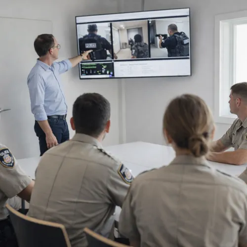 Police Training Video Debriefing Session