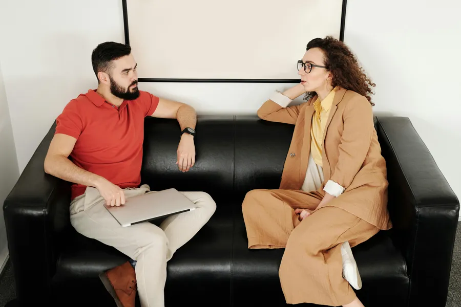 Therapy session with patient